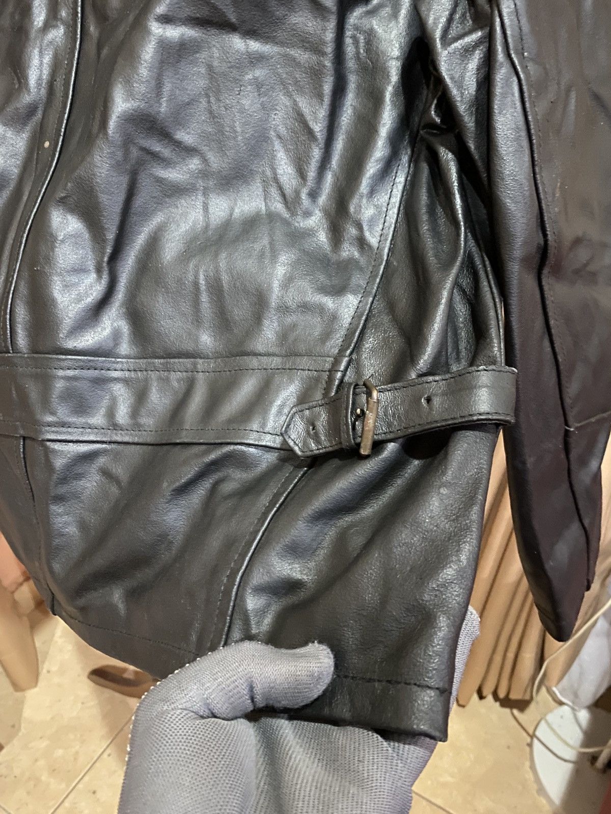 Stanley & Sons Vintage STANLEY’S Black Leather Jacket with Zip Closure Size US M / EU 48-50 / 2 - 13 Thumbnail