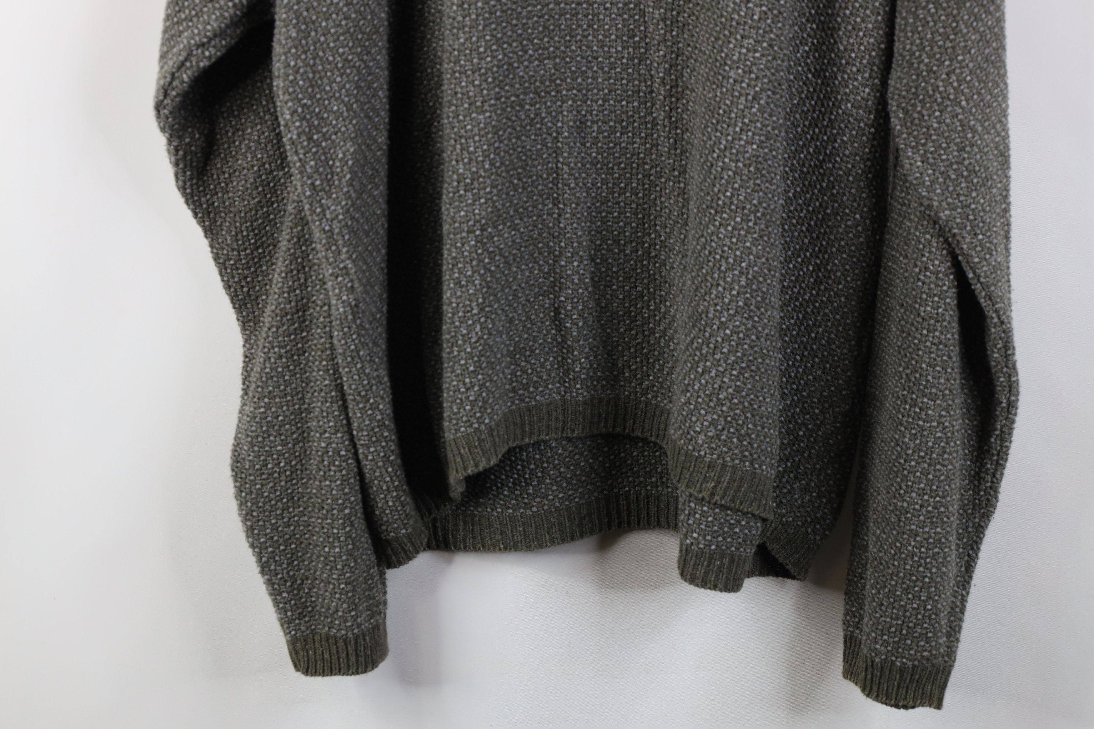 Vintage Vintage 90s Streetwear Thermal Knit Henley Sweater Green USA Size US L / EU 52-54 / 3 - 11 Thumbnail