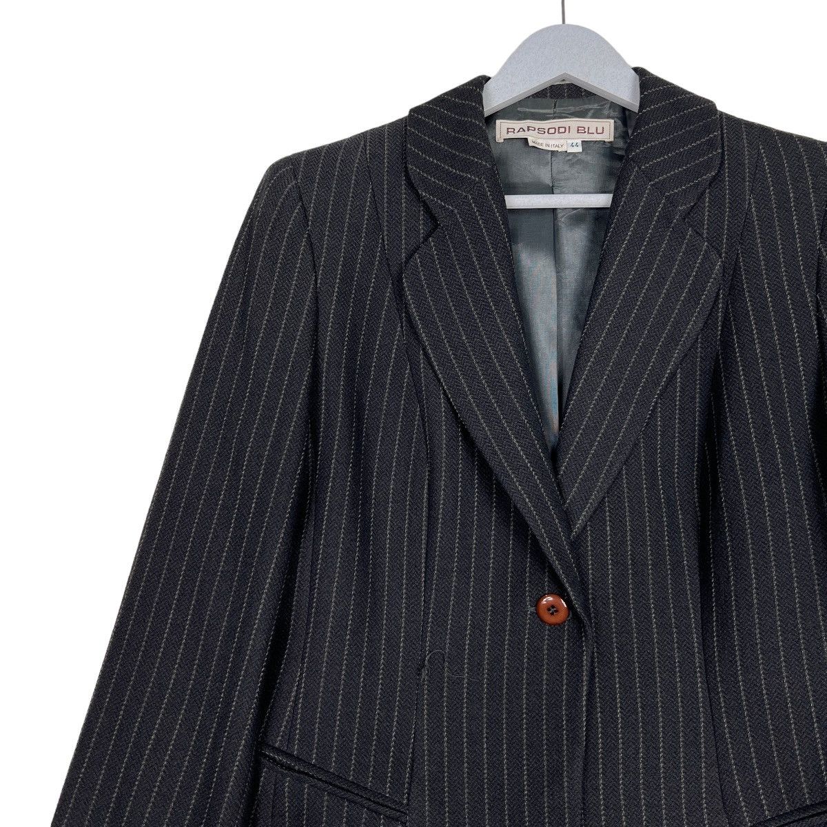 Designer 🔥 RAPSODI BLU STRIPE LAZER JACKET MADE IN ITALY Size US S / EU 44-46 / 1 - 7 Thumbnail
