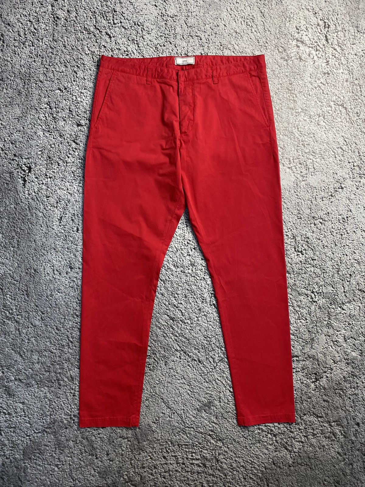 image of Ami Vintage Pants in Red, Men's (Size 36)