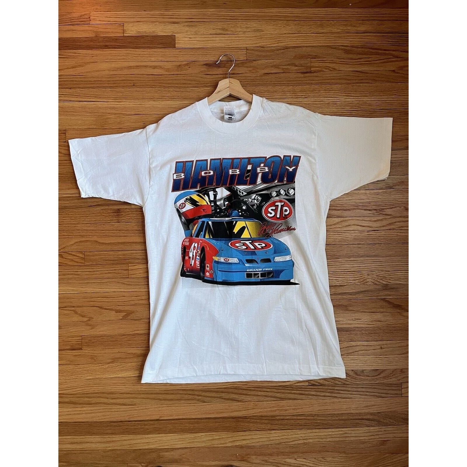 NASCAR VINTAGE NASCAR SINGLE STITCH BOBBY HAMILTON TEE SIZE L 90S Size US L / EU 52-54 / 3 - 1 Thumbnail