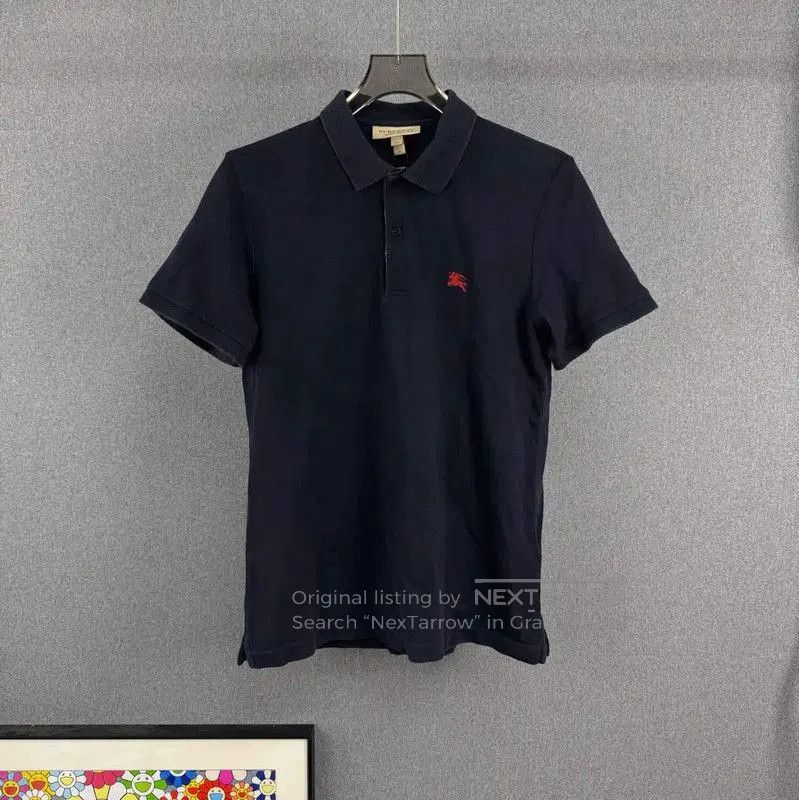 Burberry Burberry Men's Navy Blue Polo Shirt. Size US M / EU 48-50 / 2 - 1 Thumbnail