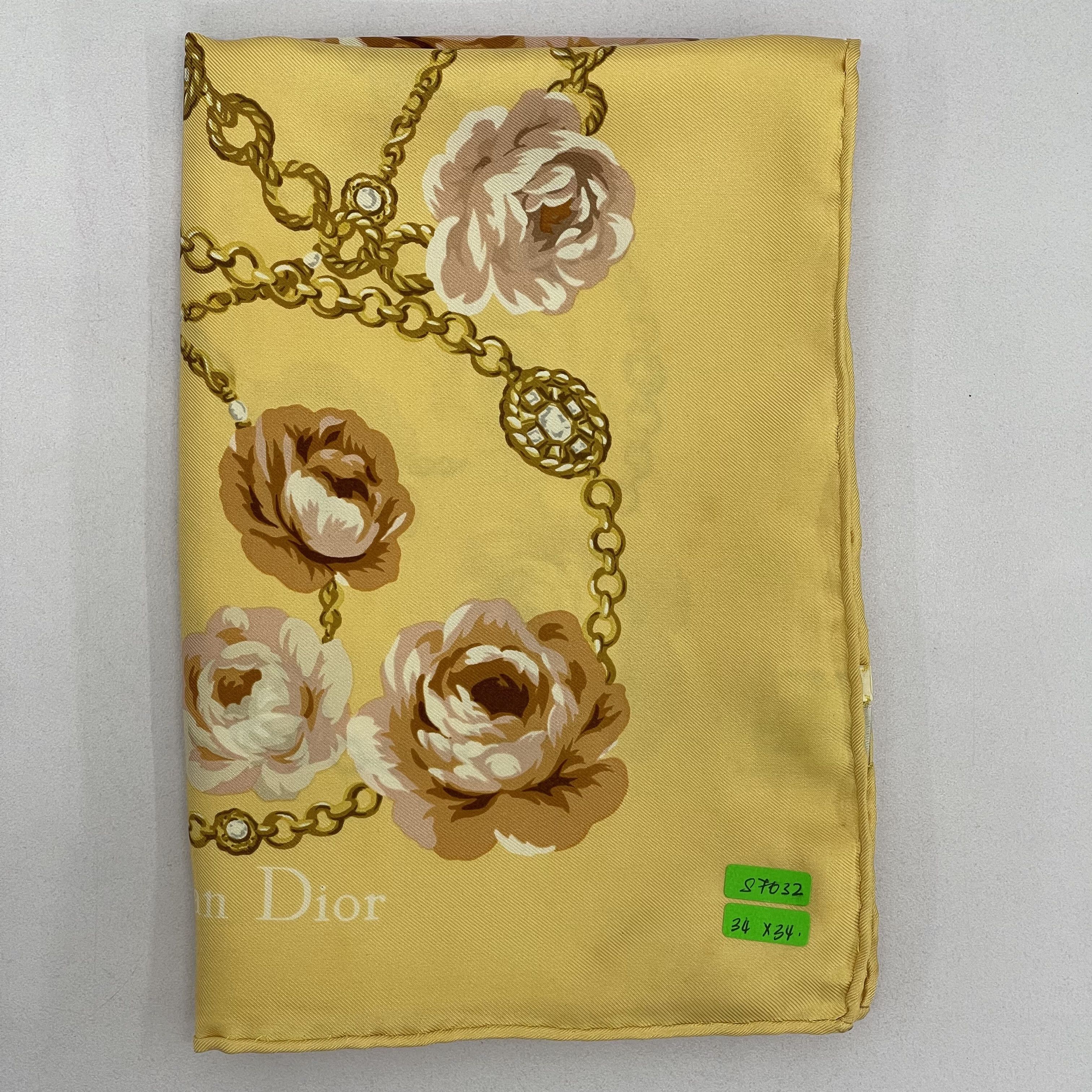 Christian Dior Monsieur Vintage Christian Dior Silk Scarf - S7032 Size ONE SIZE - 12 Thumbnail