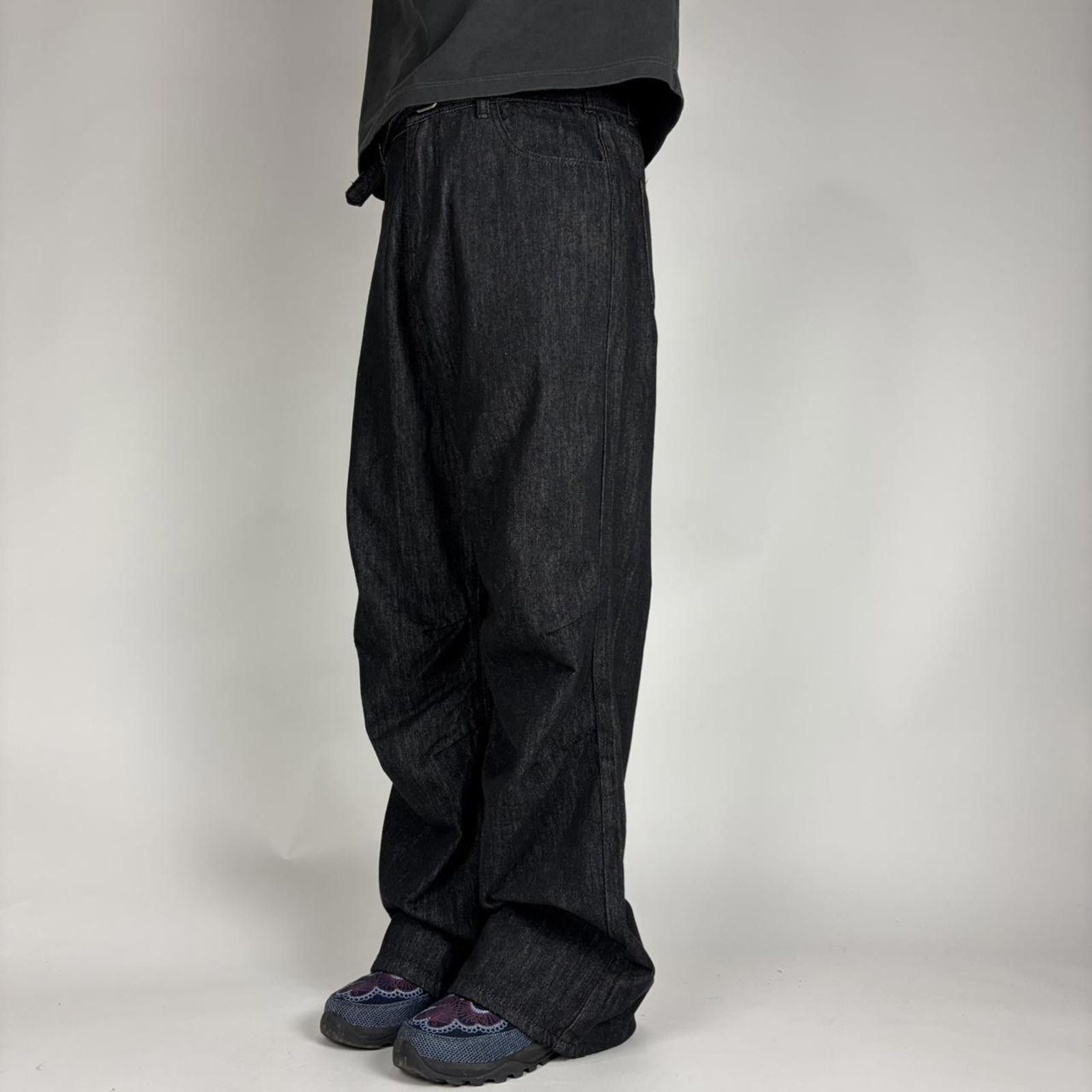 Other Dark Wash Belted Wide Leg Trousers Size US 32 / EU 48 - 4 Thumbnail