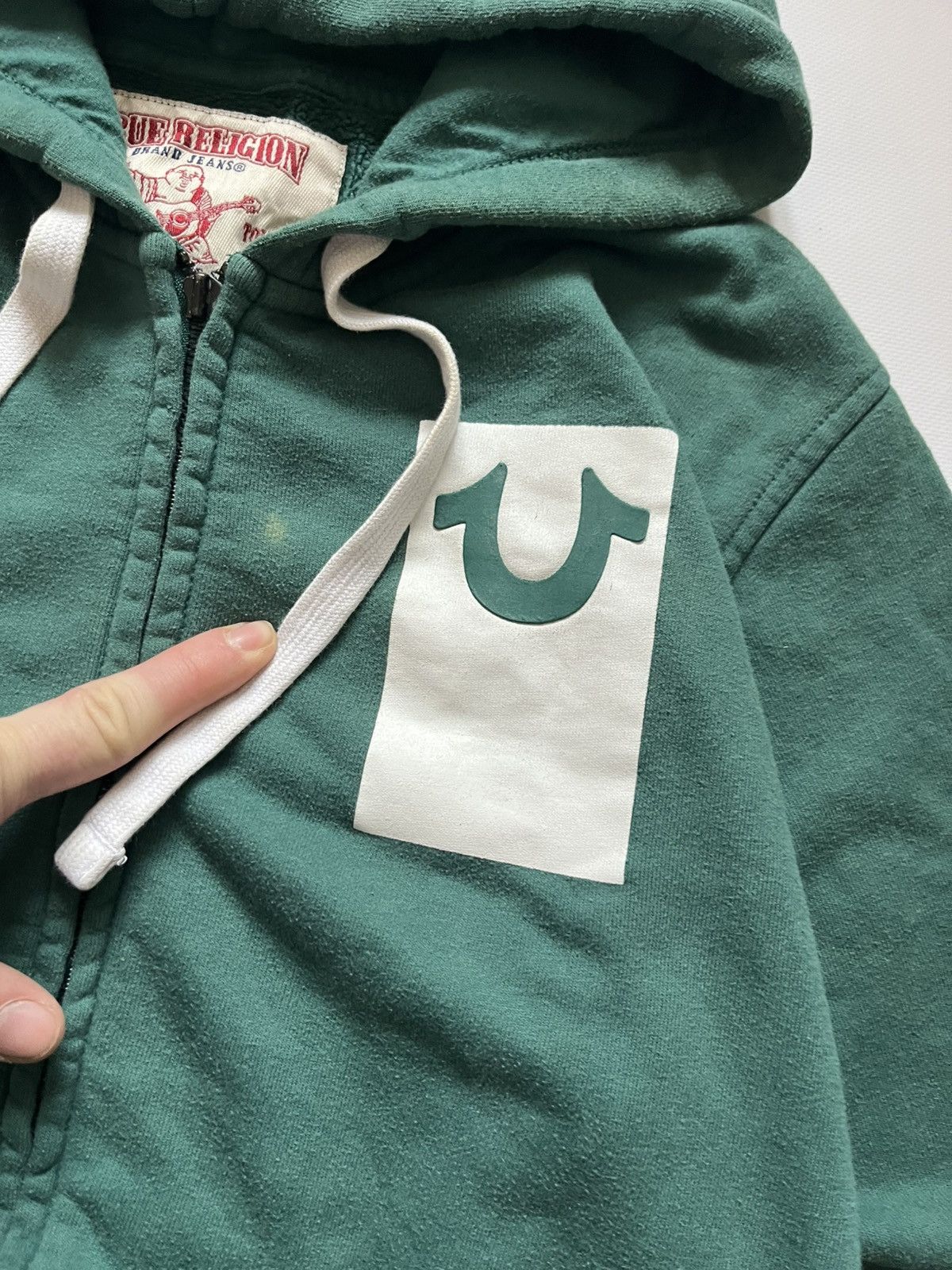 True Religion True Religion Double-Zip Boxy Hoodie - Forest Green Size US L / EU 52-54 / 3 - 5 Thumbnail
