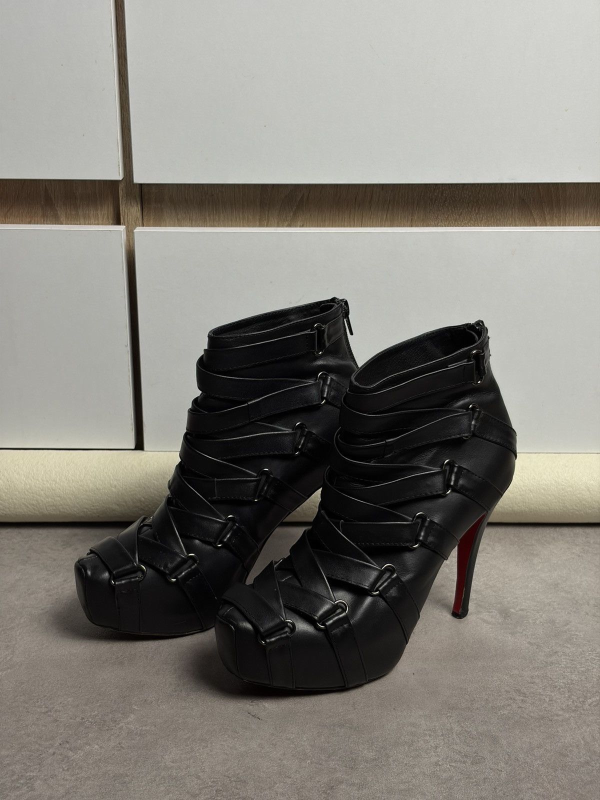Christian Louboutin Christian Louboutin Nitoinimoi 120 Bandage Ankle Boots Y2K Size US 8 / IT 38 - 1 Thumbnail