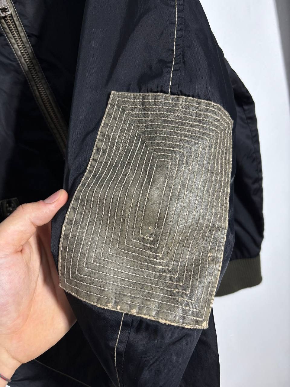Diesel Vintage Diesel Nylon Leather Inserts RARE Bomber Jacket Size US L / EU 52-54 / 3 - 10 Thumbnail