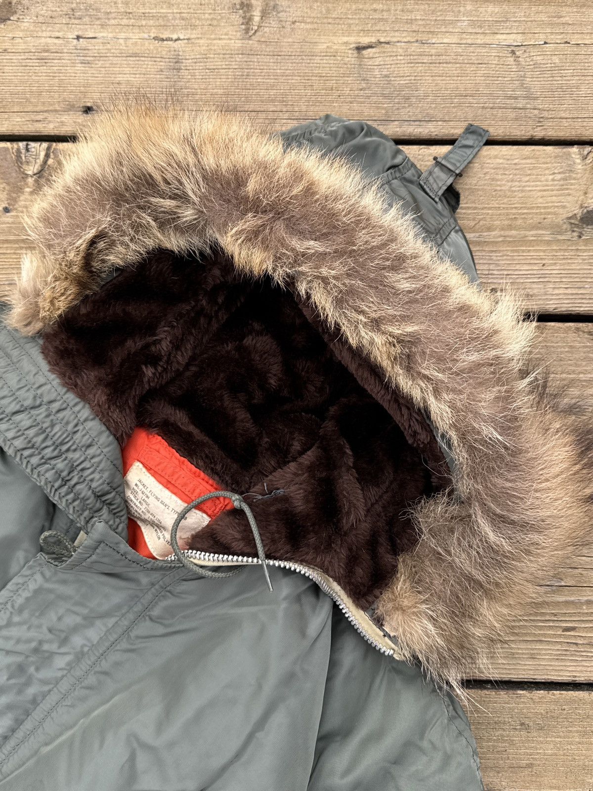 Vintage Vintage 1972 Air Force N-3B Parka Jacket Large Olive Orange Size US L / EU 52-54 / 3 - 6 Thumbnail