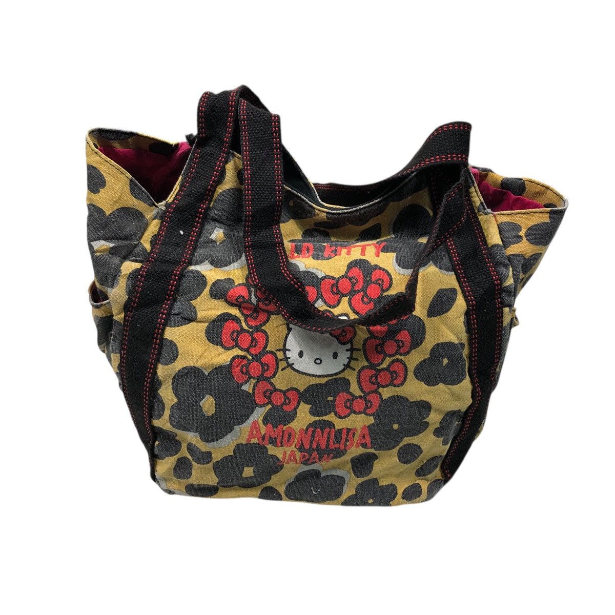 Japanese Brand 📌VINTAGE TOTE BAG HELLO KITTY AMONNLISA JAPAN FULL PRINT Size ONE SIZE - 1 Thumbnail