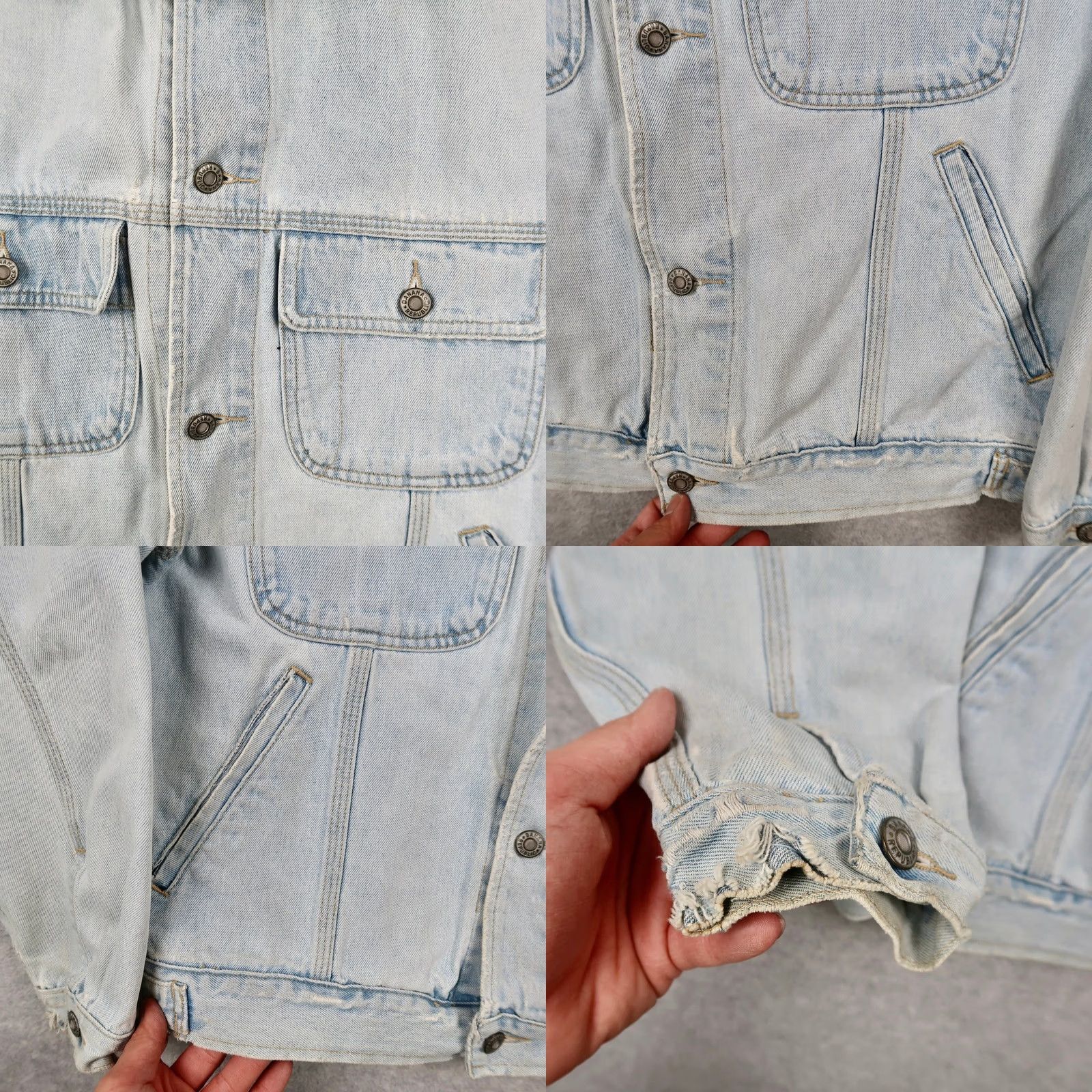 Banana Republic VINTAGE Banana Republic Denim Trucker Jacket Men M Light Wash Button Collared Pocketed Military Jacket 90s Style Mens Size US M / EU 48-50 / 2 - 8 Thumbnail