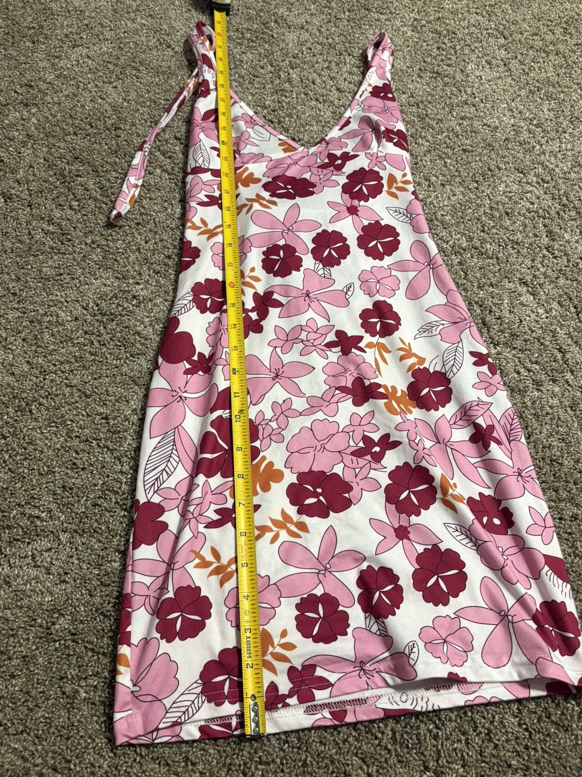 Shein (SHEIN) Floral Fitted Halter Dress: Size XS Size XS / US 0-2 / IT 36-38 - 5 Thumbnail