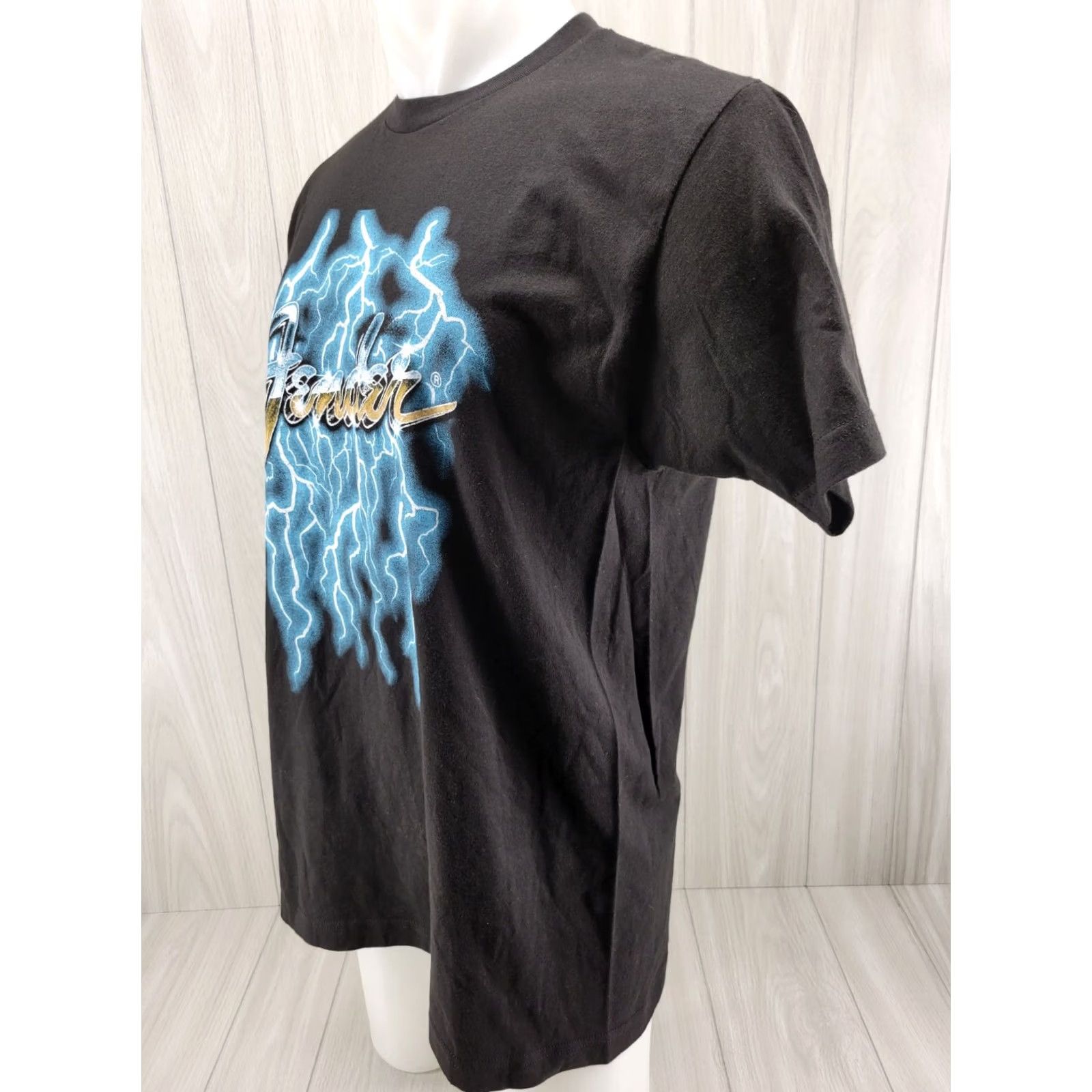 Fender Fender Lighting Shirt Adult Large Black Guitar Graphic Tee Mens Size US L / EU 52-54 / 3 - 3 Thumbnail