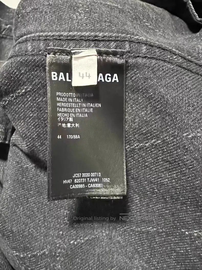 Balenciaga Balenciaga Letter Printed Oversized Denim Jacket Size US S / EU 44-46 / 1 - 4 Thumbnail