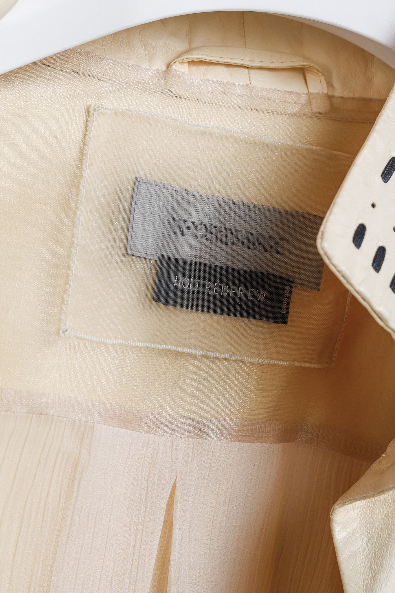 Sportmax Sportmax Embroidered Beige Leather Box Jacket Size L / US 10 / IT 46 - 4 Thumbnail
