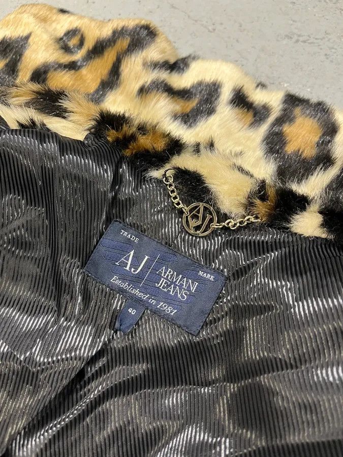 Armani 2000s Armani Fake Fur Leopard Long Jacket Size M / US 6-8 / IT 42-44 - 6 Thumbnail