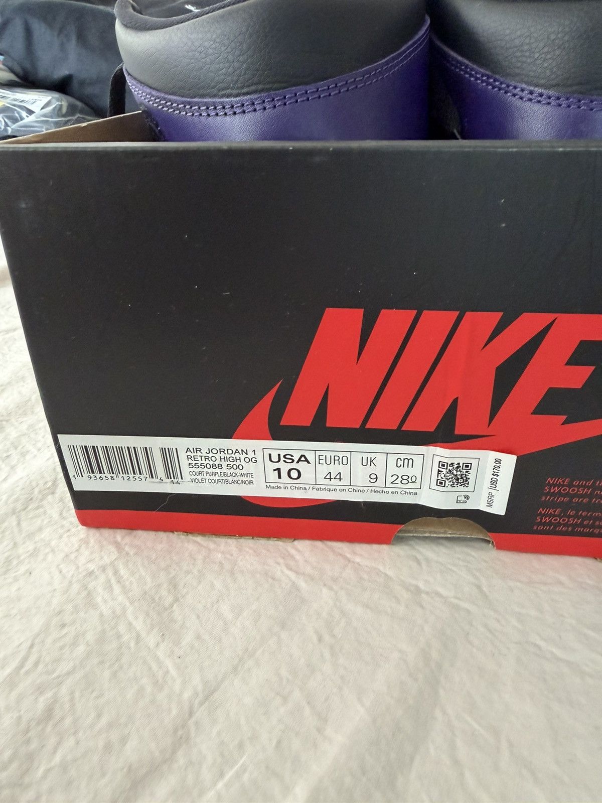 Jordan Brand Jordan 1 high Court purple size 10 mens Size US 10 / EU 43 - 7 Thumbnail