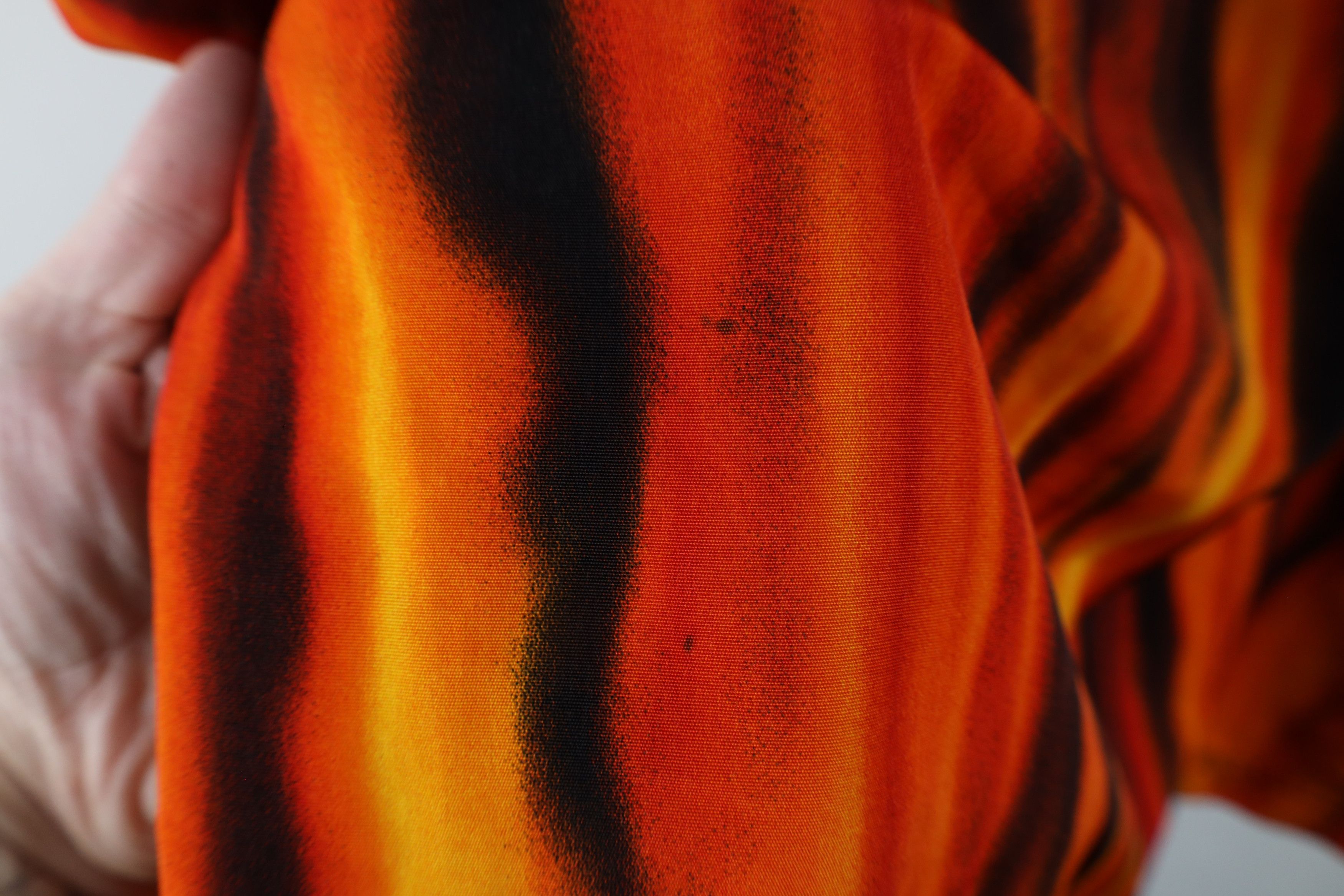 Vintage Vintage 90s Streetwear Fire Flames Poker Button Shirt Size US M / EU 48-50 / 2 - 6 Thumbnail