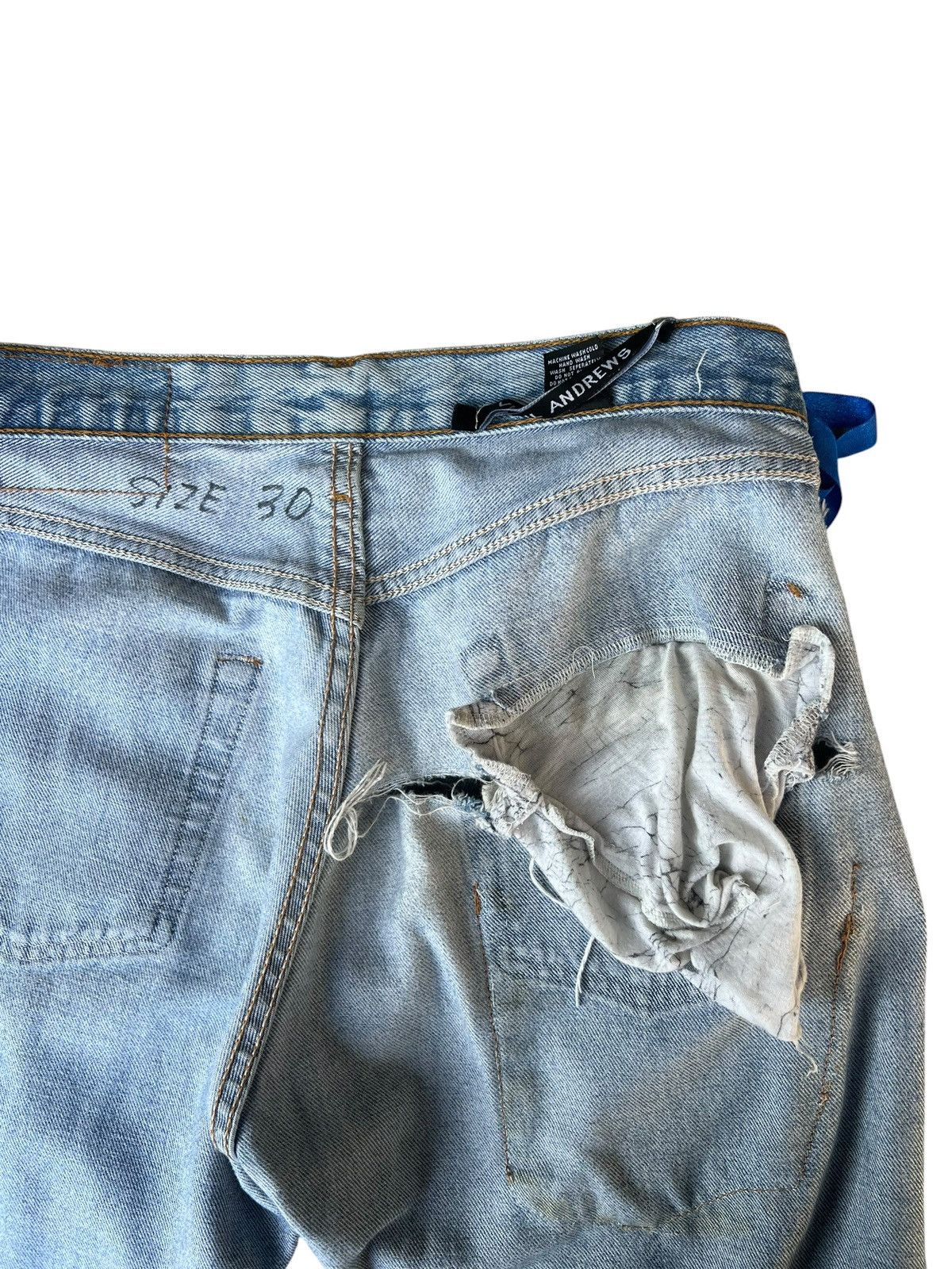 Vinti Andrews Vinti Andrews X Levi’s 501 Trashed Distressed Denim Jeans Size US 30 / EU 46 - 18 Thumbnail