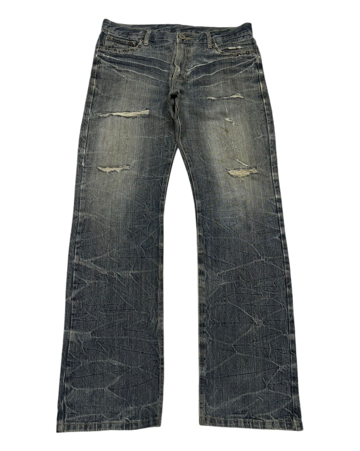 Hysteric Glamour Vintage Japanese Brand CLAWMARK Punk Denim Style Jeans Size US 35 - 1 Thumbnail