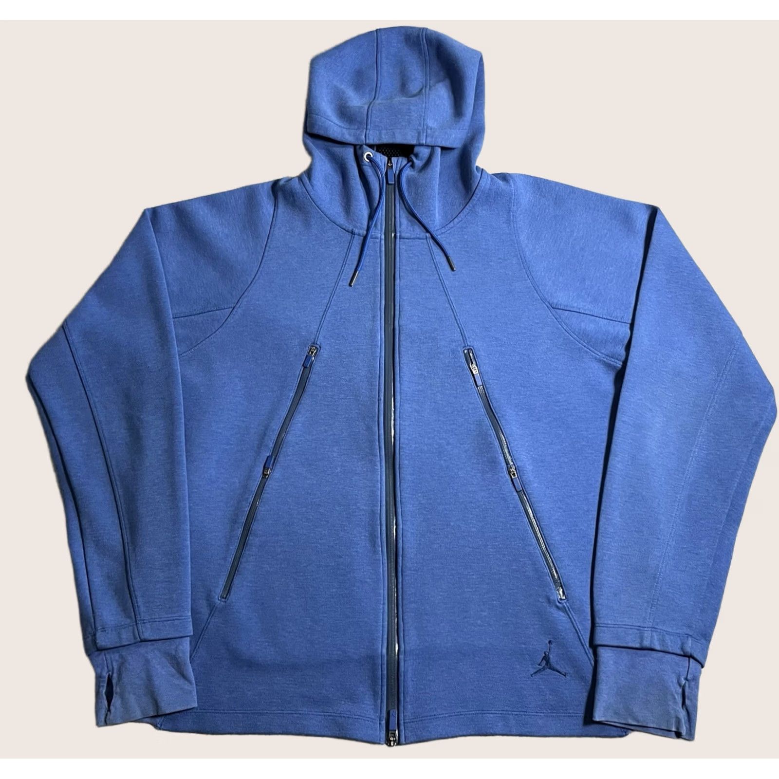 Jordan Brand Jordan Hoodie Mens XL Blue Full Zip Fleece Jumpman Sweatshirt Nike Air Size US XL / EU 56 / 4 - 1 Thumbnail