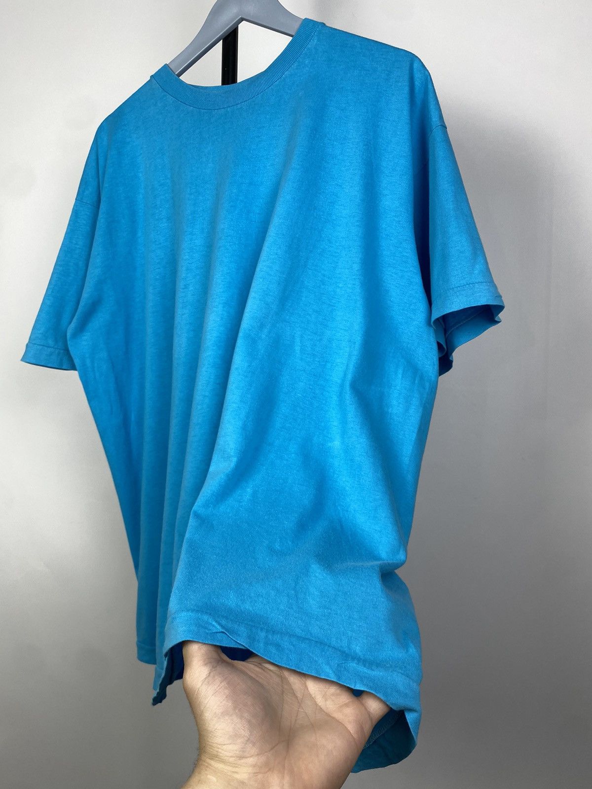 Japanese Brand × Vintage Vintage 80s Japanese Style Faded Blank Tee shirt Y2K rare Size US L / EU 52-54 / 3 - 2 Thumbnail