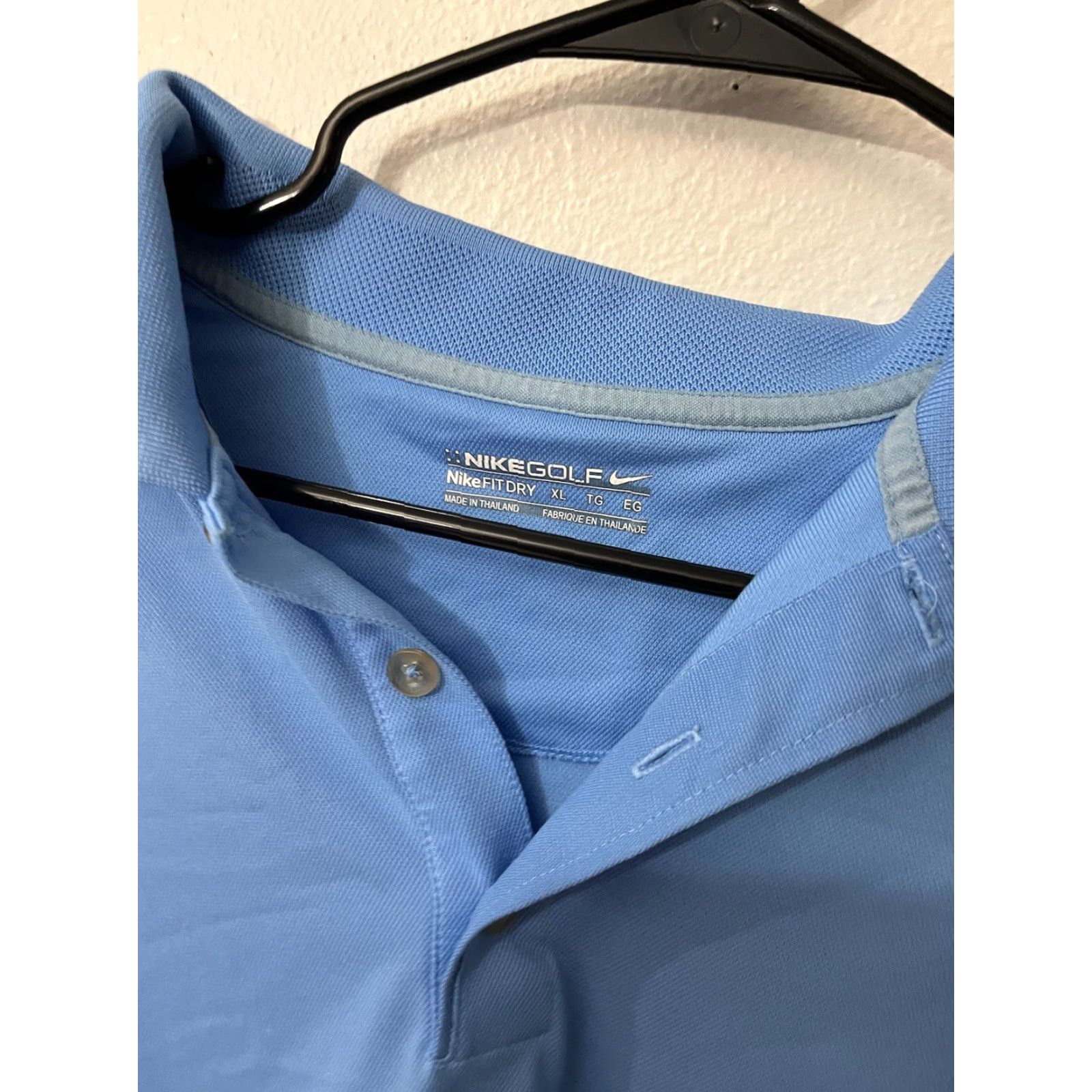 Nike Nike Golf Polo Shirt XL Blue Dri-Fit Short Sleeve Polyester Jersey Solid Embroidered Logo Nike Dri-Fit Men's Polo Golf 90s? (Oops included) Size US XL / EU 56 / 4 - 3 Thumbnail