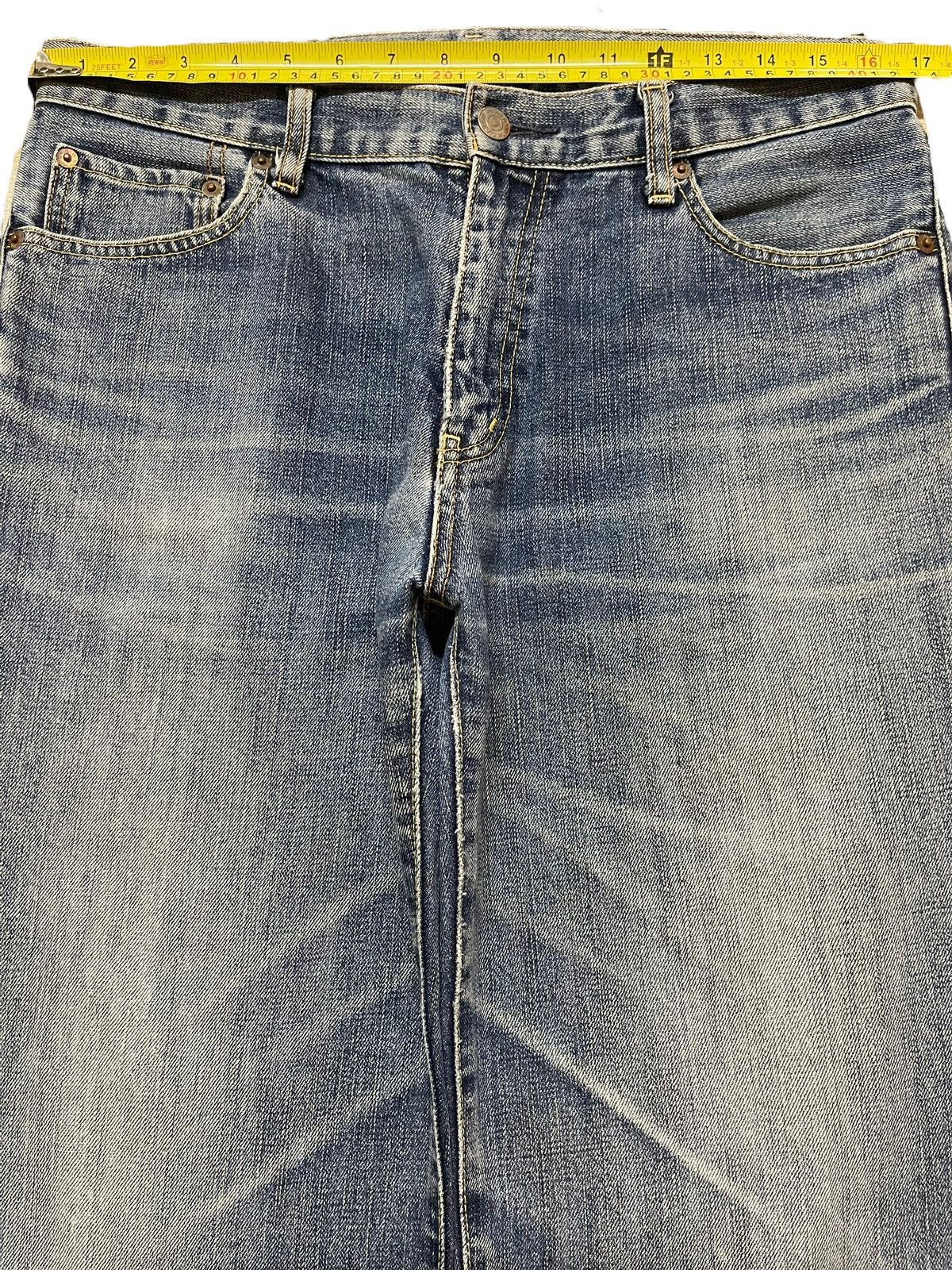Uniqlo Vintage Y2K Japanese Uniqlo Blue Faded Wash Wide Leg Baggy Size US 33 - 11 Thumbnail