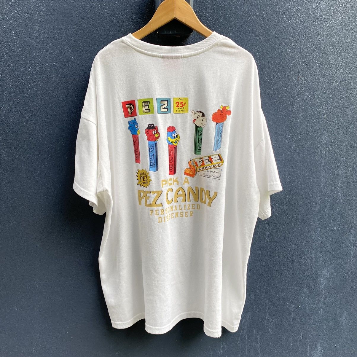 Designer × Vintage PES White Tee with Blue Logo Embroidery & Graphic Back Print Size US XXL / EU 58 / 5 - 4 Thumbnail