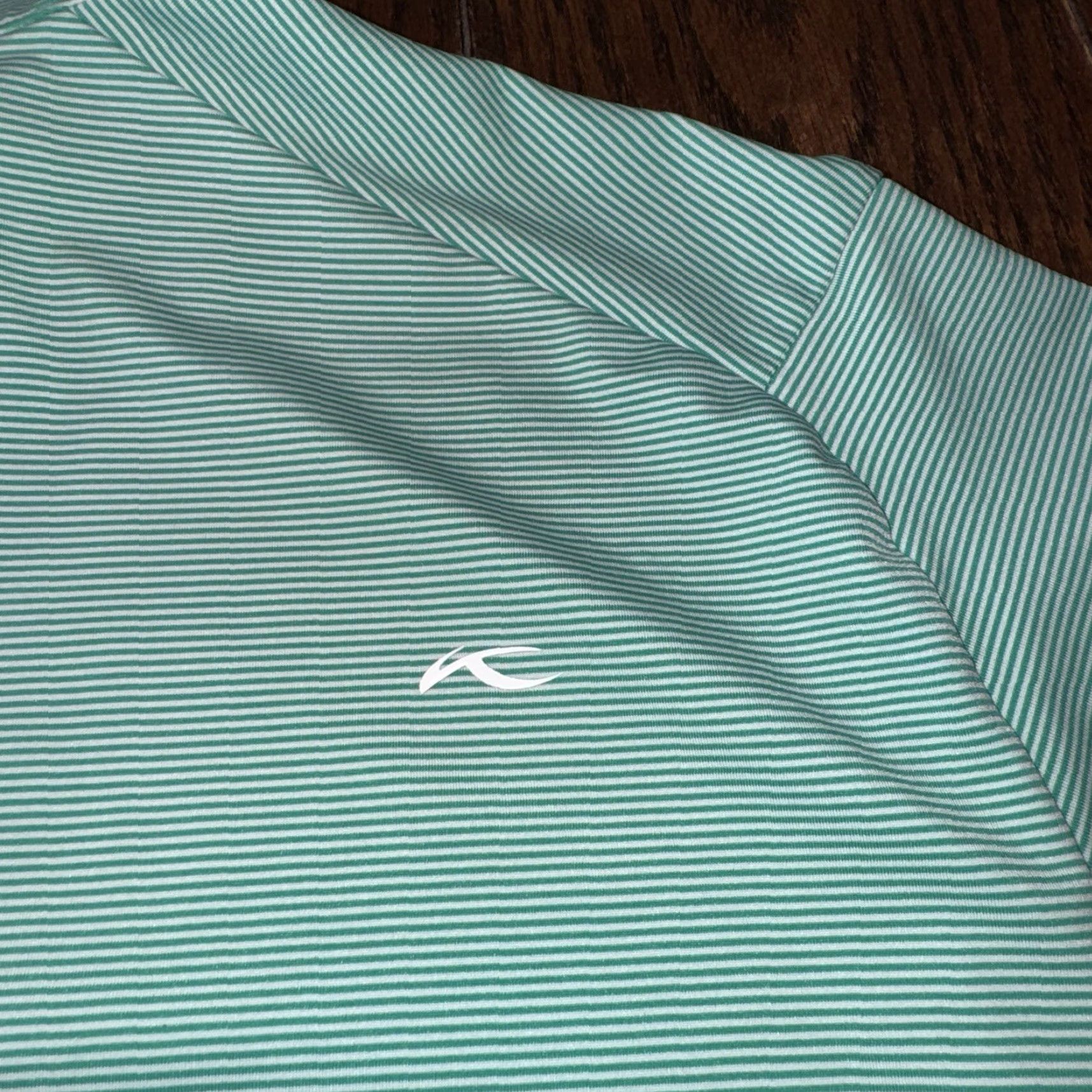 KJUS KJUS Polo Shirt Men Large Size 52 Bird Golf Logo Green White Striped Short Sleeve Collared 100% Polyester Breathable Lightweight Regula... Size US L / EU 52-54 / 3 - 8 Thumbnail