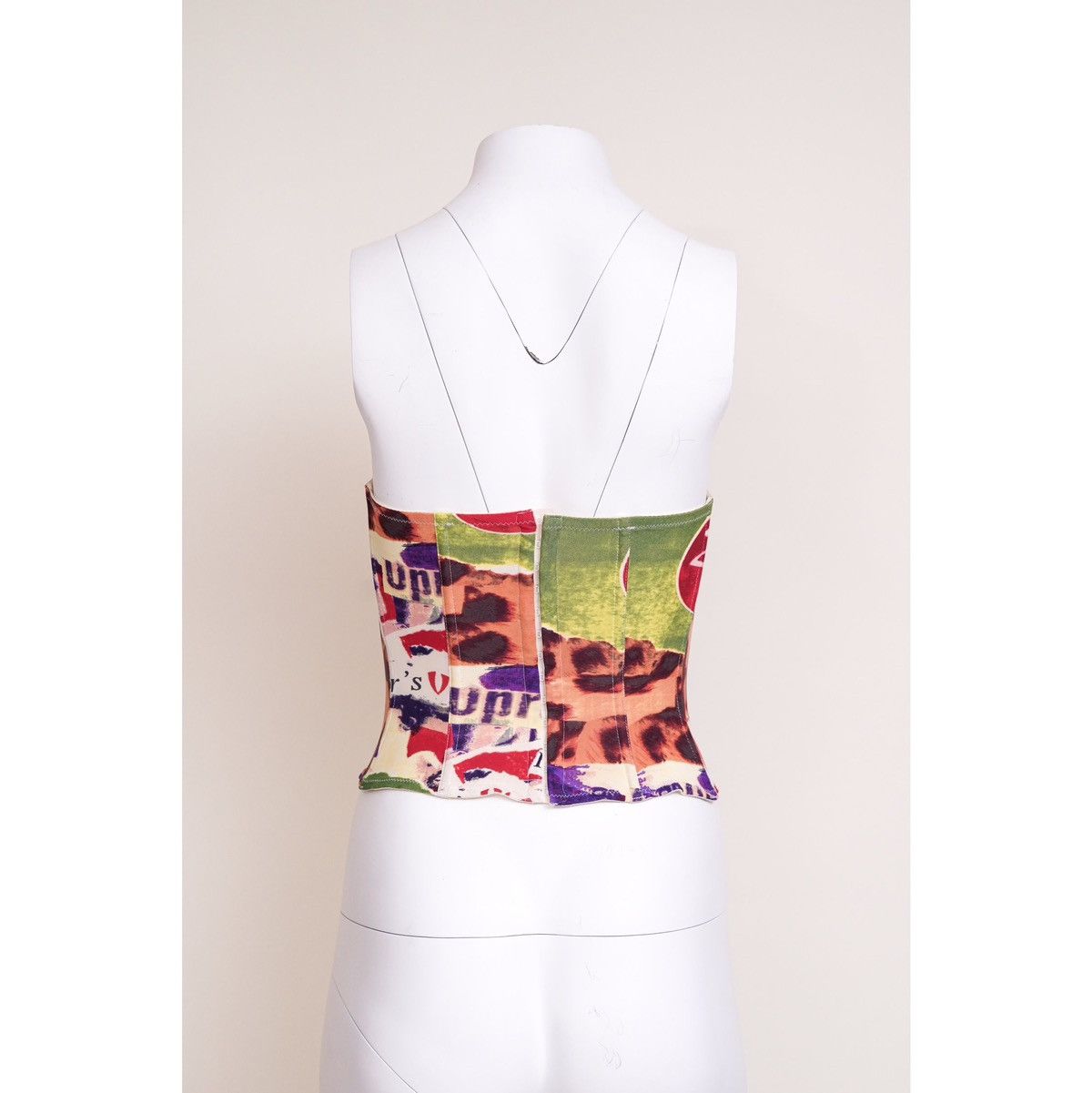 Dior Christian Dior S/S 2003 “Victim” Print Bustier Top Size XXS / US 00 / IT 34 - 5 Thumbnail