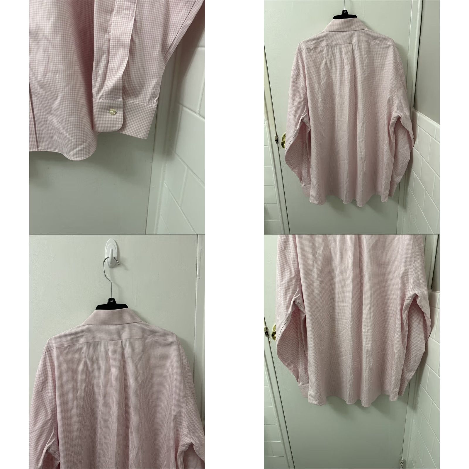 Brooks Brothers Brooks Brothers Shirt Mens 17 Pink Plaid Non Iron Stretch Supima Button Up L/S Shirt Size US XL / EU 56 / 4 - 8 Thumbnail