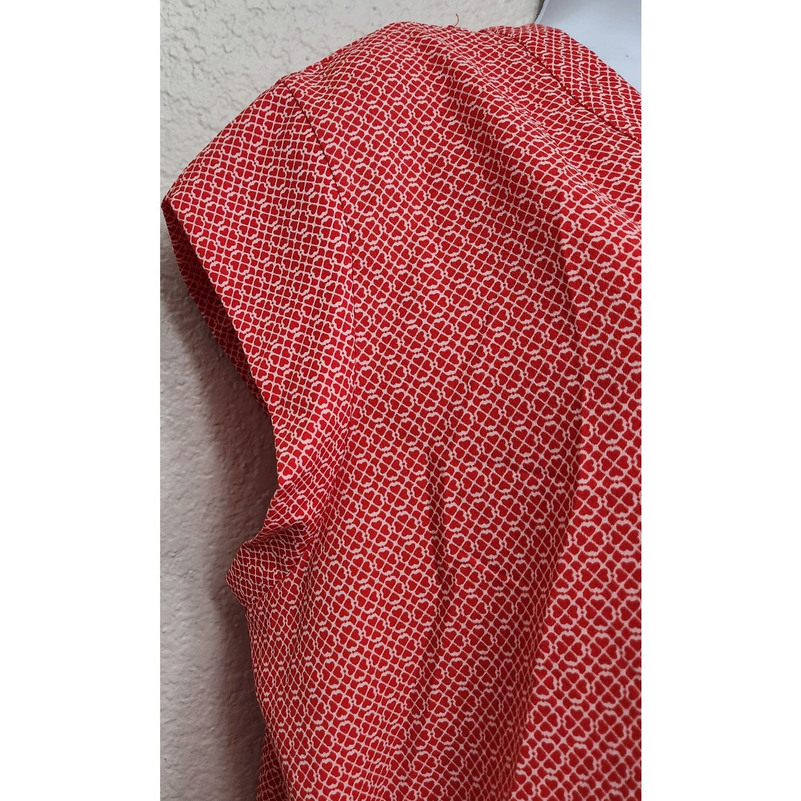 Other Hilary Radley Red White Geo Print Short Capped Sleeves XXL Size XXL / US 16-18 / IT 52-54 - 2 Thumbnail