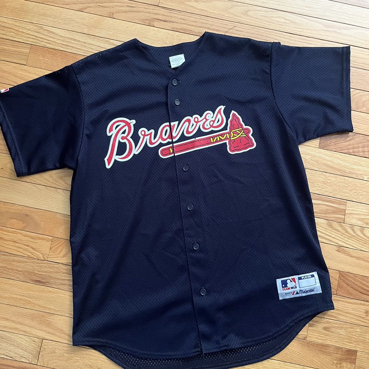 MLB × Majestic × Vintage VTG MLB Atlanta Braves Jersey Size US L / EU 52-54 / 3 - 1 Thumbnail