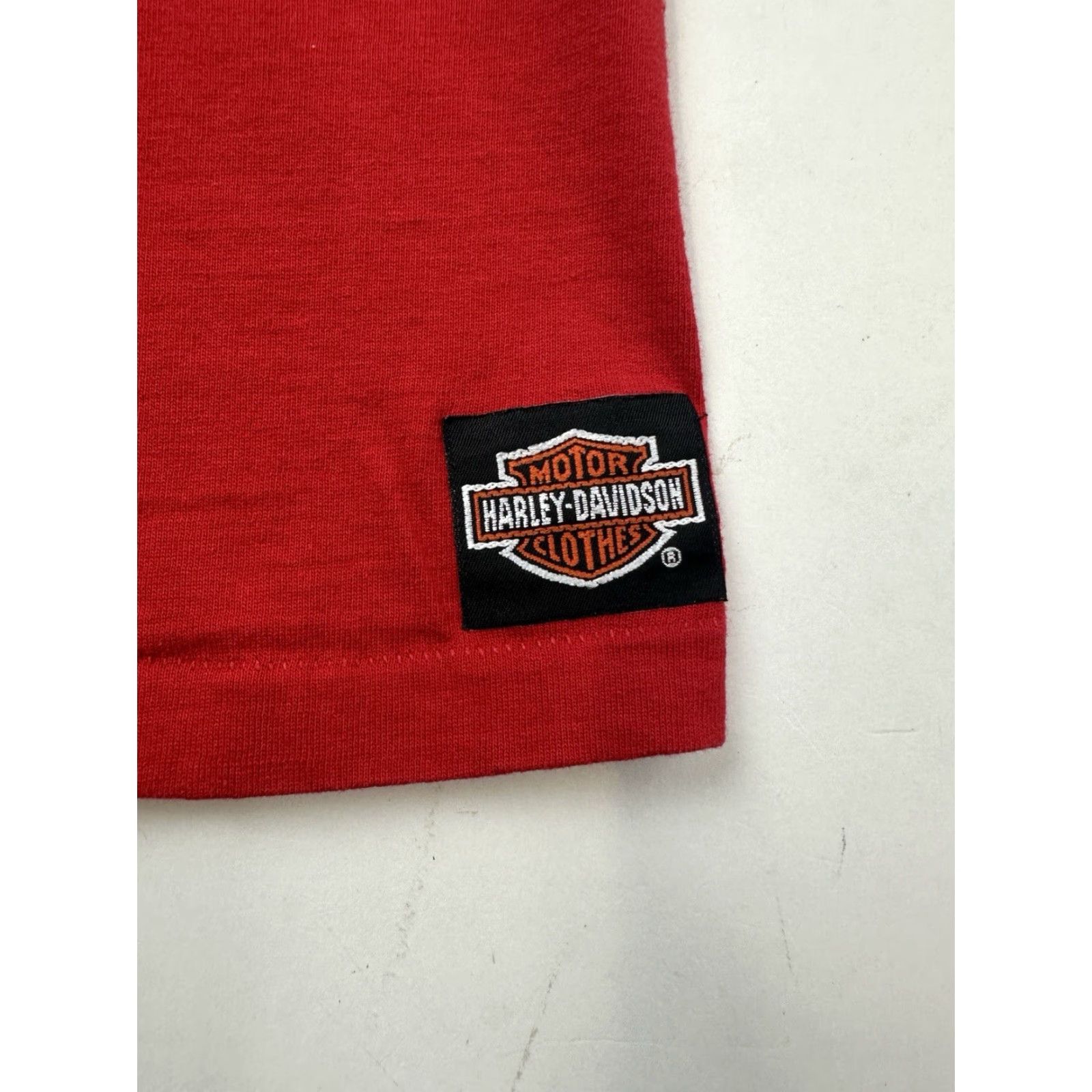 Harley Davidson VINTAGE Harley-Davidson Shirt Mens XL Red Holoubek USA 1990 San Mateo California Size US XL / EU 56 / 4 - 2 Thumbnail