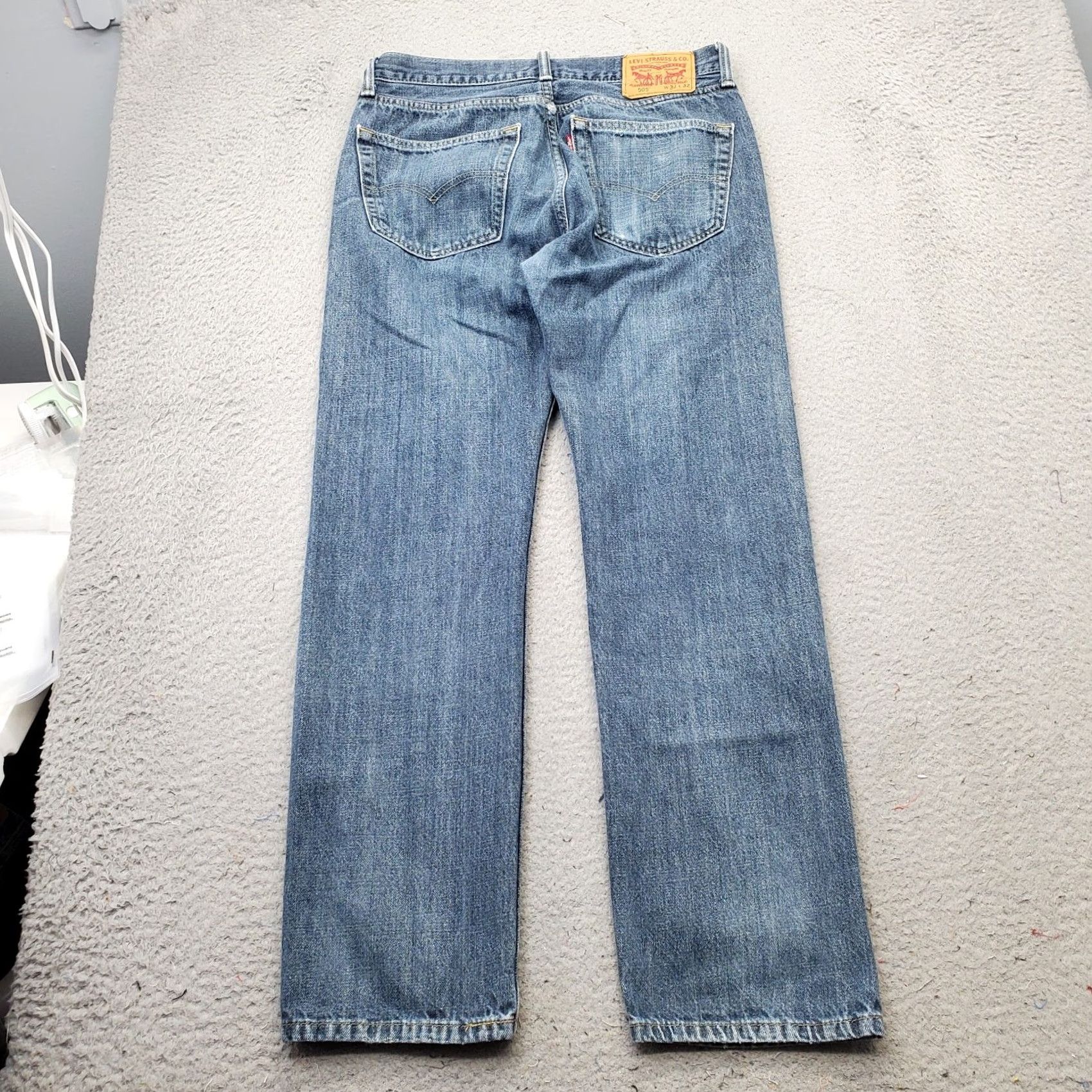 Levi's Levi's 505 Jeans Mens Size 32 Levi's Denim Straight Regular Fit Blue 5-Pocket Stretch Regular Mens Jeans Size US 32 / EU 48 - 2 Thumbnail