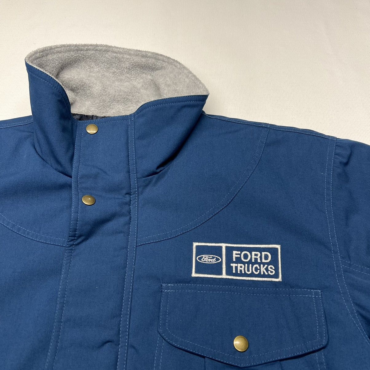 Ford × Vintage VTG Ford Jacket Blue Full Zip Factory Uniform Truck Canada Size US XL / EU 56 / 4 - 3 Thumbnail