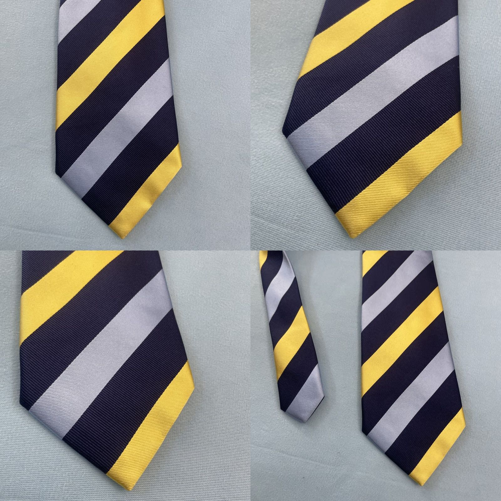 Charles Tyrwhitt VINTAGE Charles Tyrwhitt Jermyn Street Silk Tie Blue Yellow Necktie England 3.5x61 Read Silk Tie Blue Yellow Necktie England 3.5x61 Read Size ONE SIZE - 8 Thumbnail