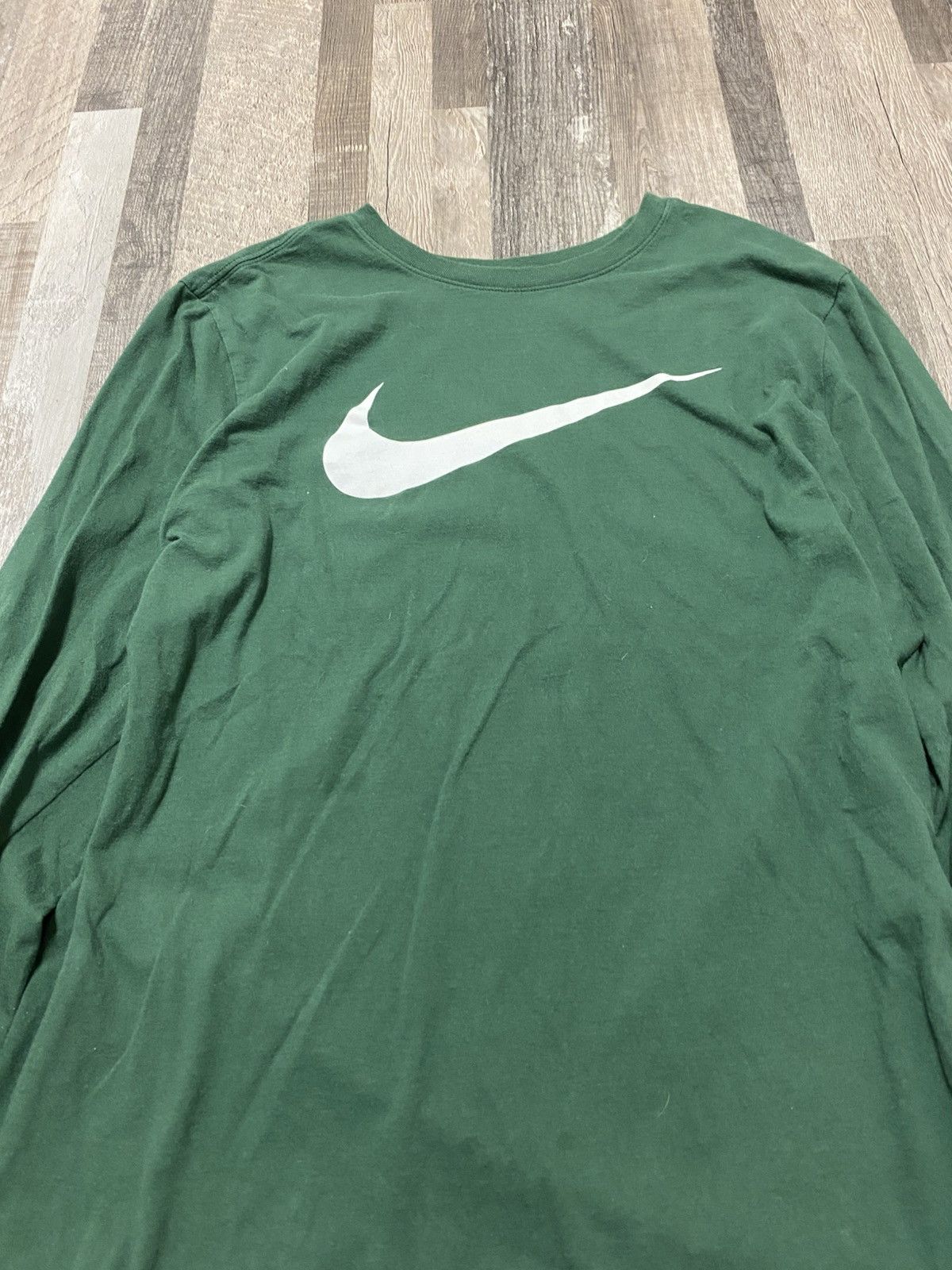 Nike Nike Center Swoosh Green Long Sleeve Tee T Shirt Y2K Size US L / EU 52-54 / 3 - 2 Thumbnail