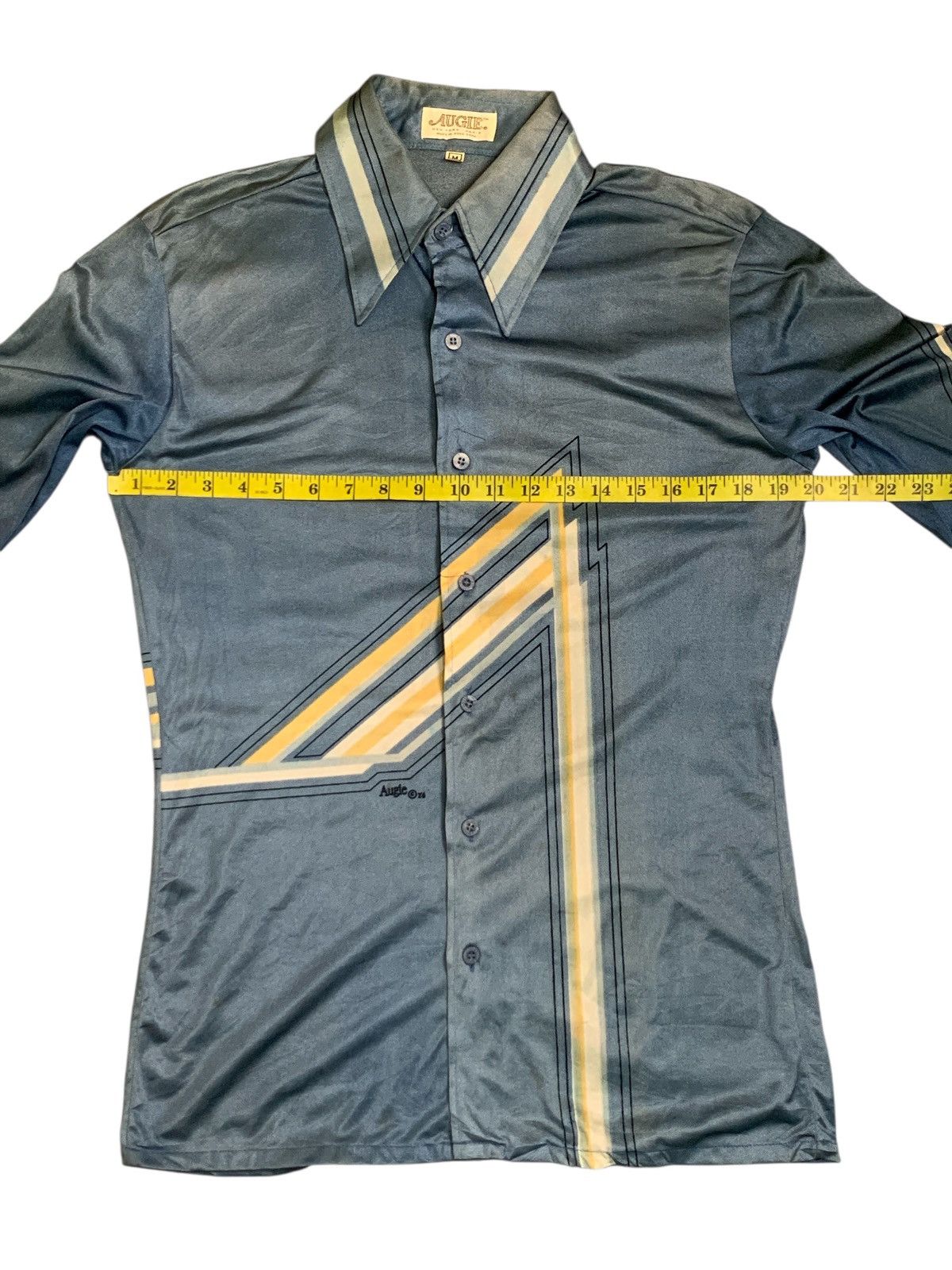 Japanese Brand Rare Design Vintage 70’s Augie Sharp Collar Button Ups Shirt Size US M / EU 48-50 / 2 - 9 Thumbnail