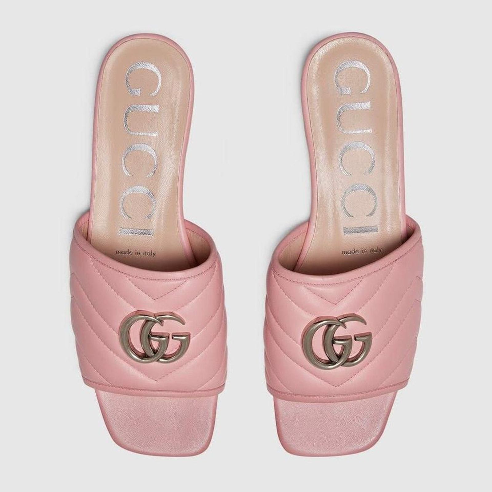Gucci Jolie Marmont GG logo quilted slides slippers sandals Size US 8 / IT 38 - 4 Thumbnail