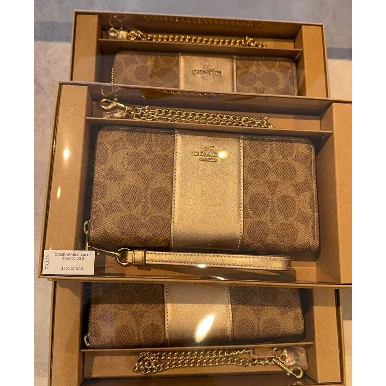 Coach NWT Gift Box Coach Boxed Long Zip Around Wallet CX178 Size ONE SIZE - 6 Thumbnail