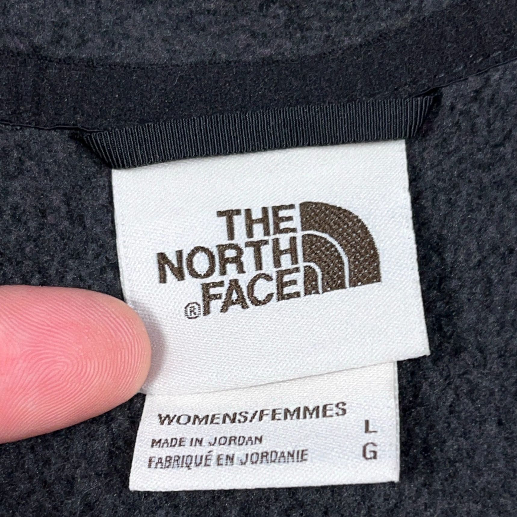 The North Face The North Face Sweater Women Large Gray Crescent Hoodie Pullover 1/2 Zip All Seasons Lightweight Fleece Size L / US 10 / IT 46 - 3 Thumbnail