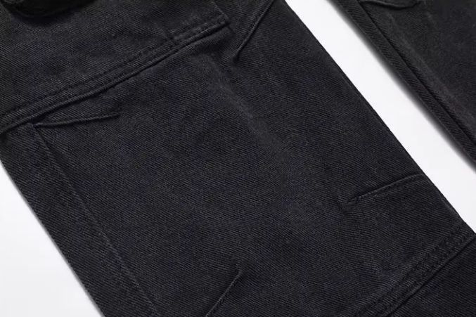 Japanese Brand × Jean Y2K Streetwear Multi Pocket Black Cargo Jeans Size US 28 / EU 44 - 6 Thumbnail