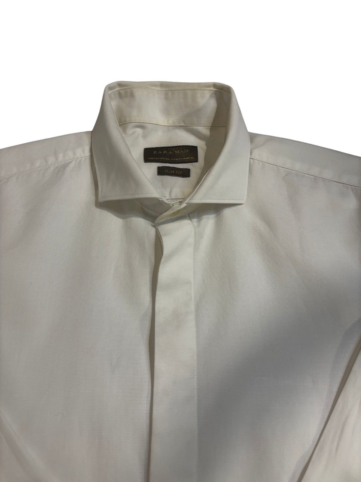 Zara White dress Shirt.mt1019 Size US XXS / EU 40 - 3 Thumbnail