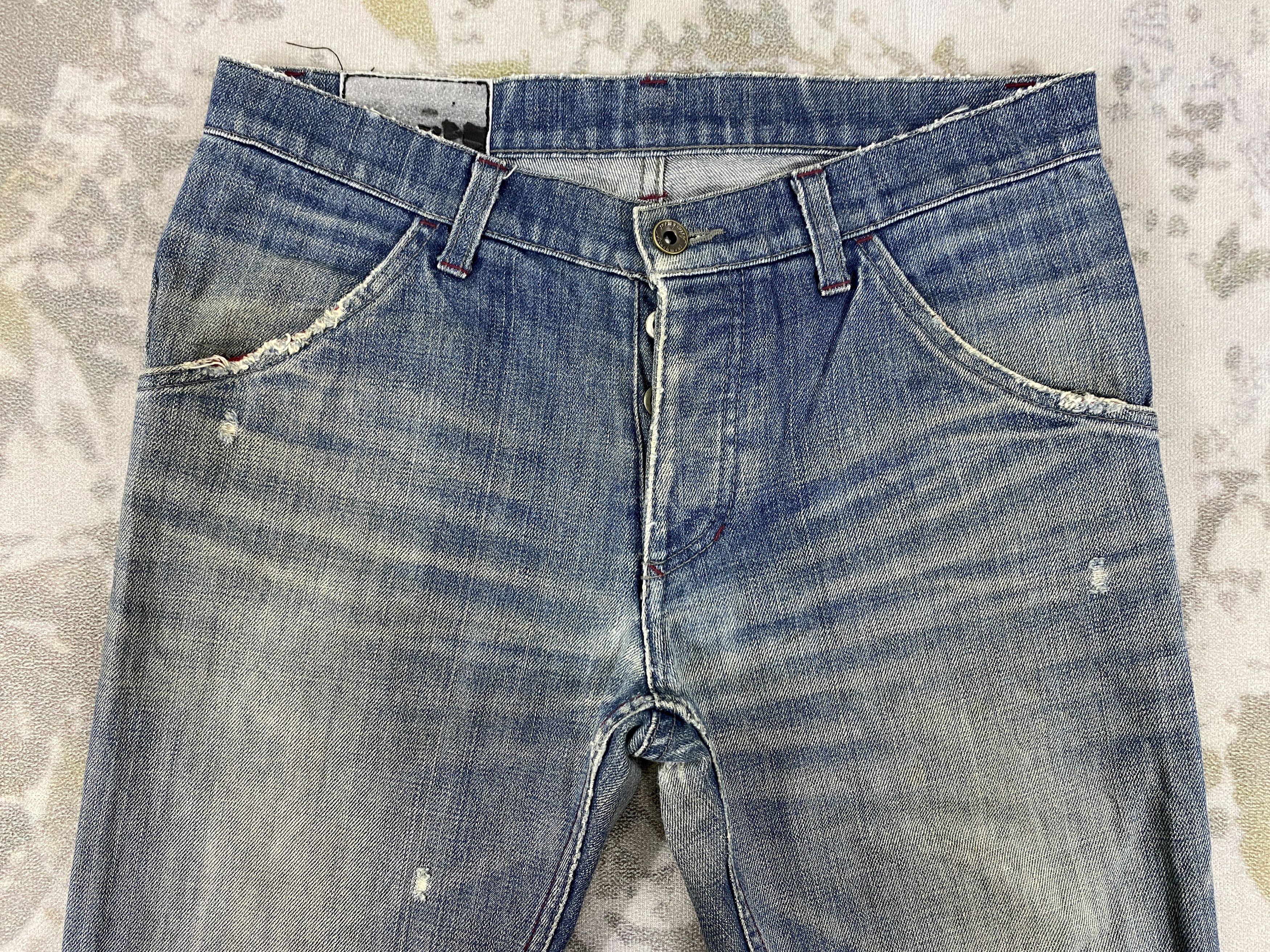 Vintage Distressed Blue Vintage Japanaese Jeans 32x32 Denim - JN3454 Size US 32 / EU 48 - 3 Thumbnail