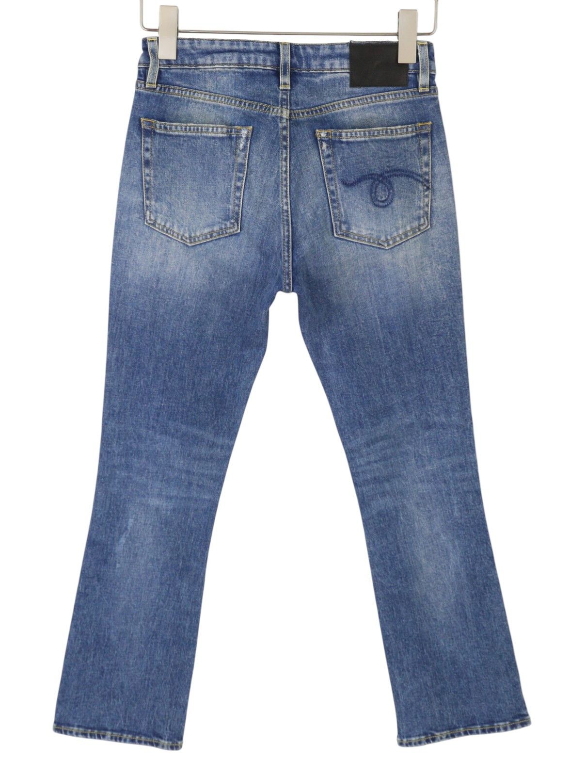 R13 KICK FIT 26 Jasper Stretch Faded Cropped Blue PS26 89042 Size 26" / US 2 / IT 38 - 4 Thumbnail