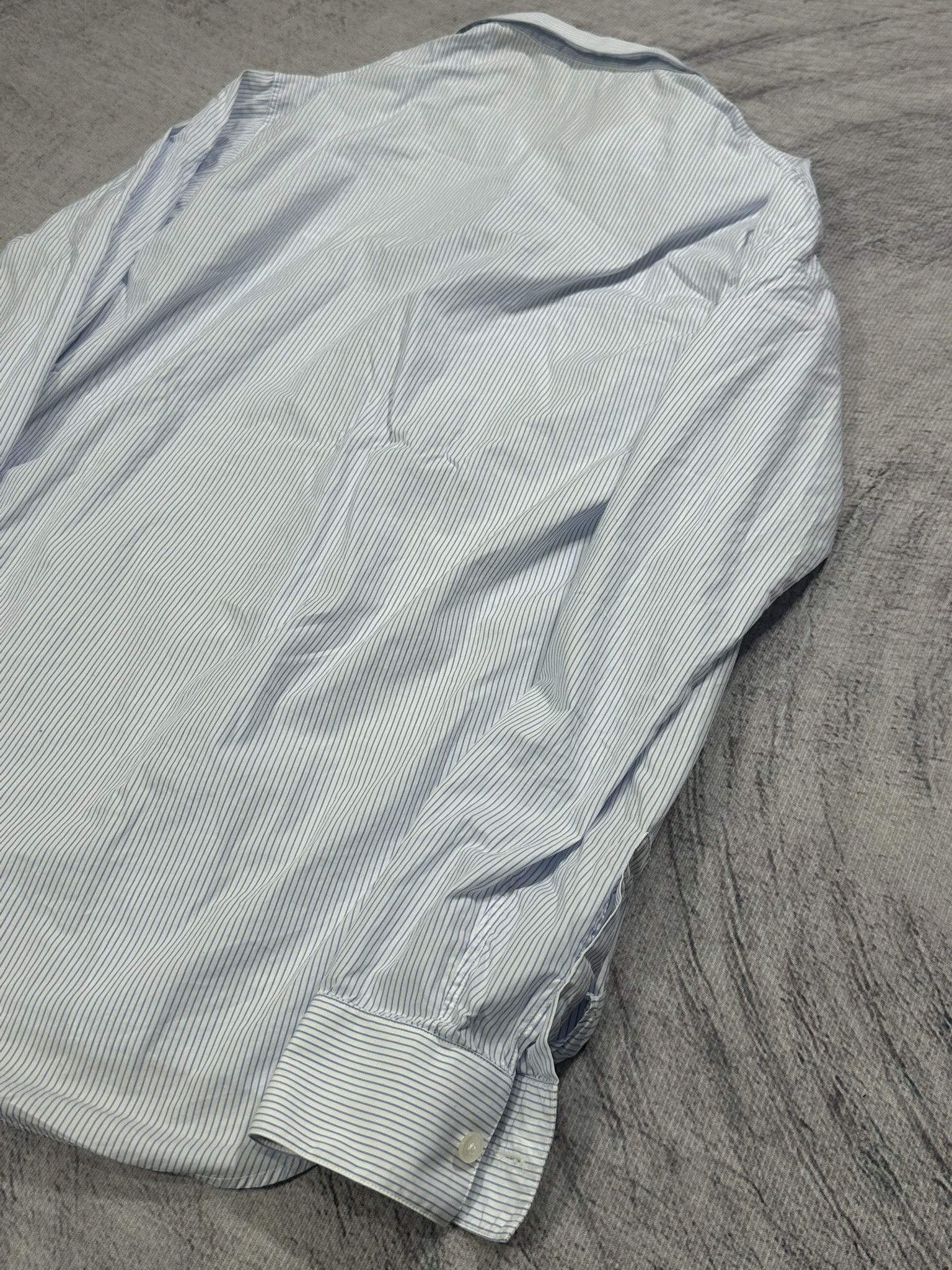 Dior Dior Shirt Striped Small Logo Paris Classic Light Blue Size US S / EU 44-46 / 1 - 12 Thumbnail