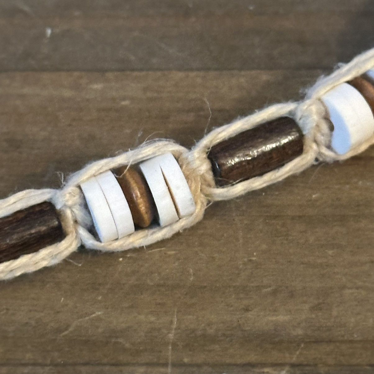 Vintage Vintage woven bead hemp necklace Size ONE SIZE - 4 Thumbnail