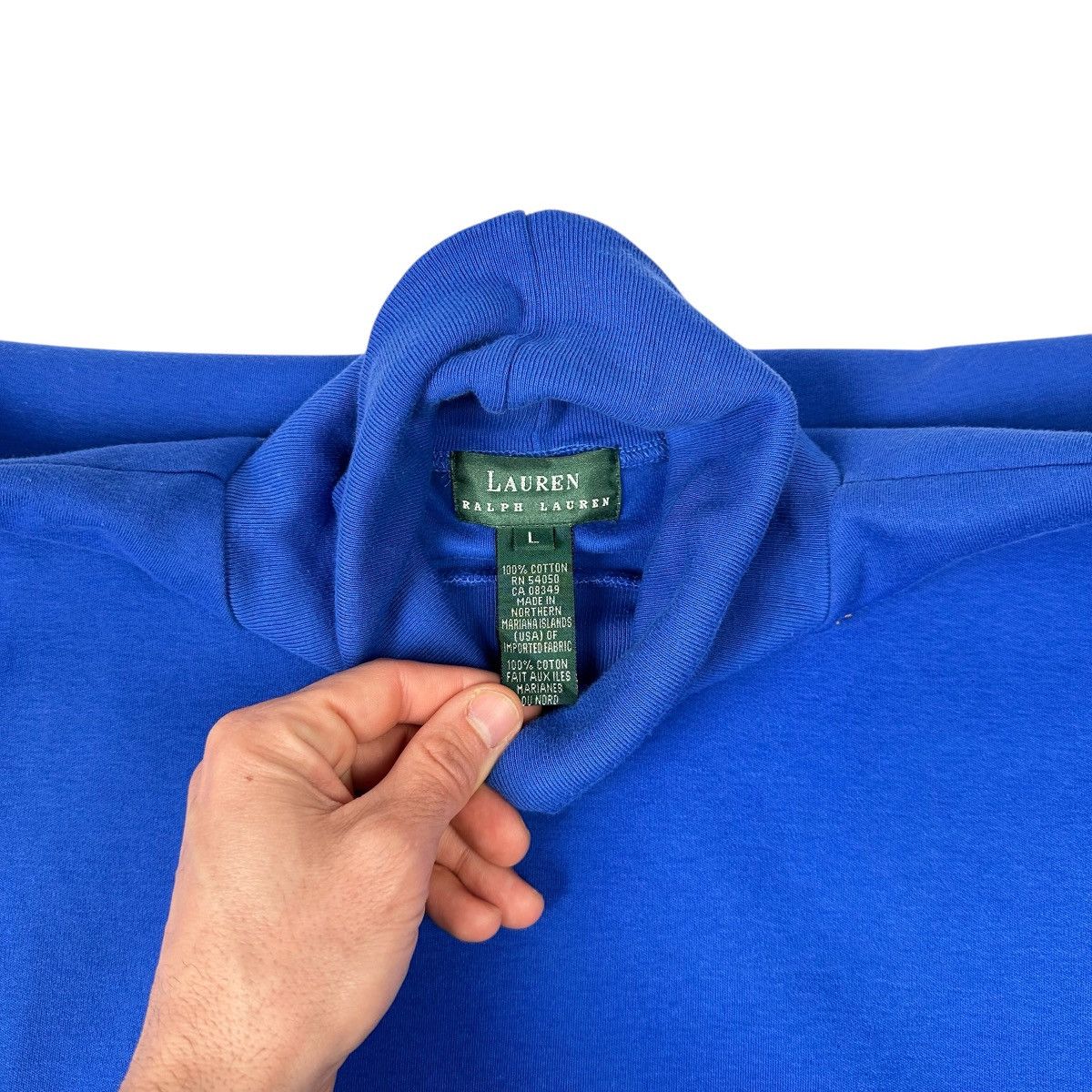 Lauren Ralph Lauren × Ralph Lauren × Vintage Vintage 00s Lauren Ralph Lauren Royal Blue Turtleneck Size L / US 10 / IT 46 - 4 Thumbnail