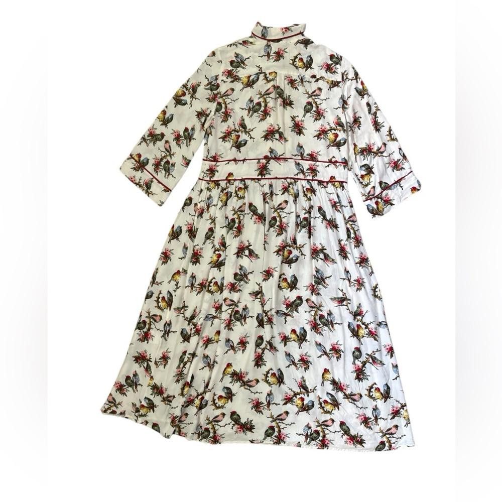 Baum und Pferdgarten RARE Baum und Pferdgarten Dandy Bird Button Up Midi Dress Size S / US 4 / IT 40 - 3 Thumbnail